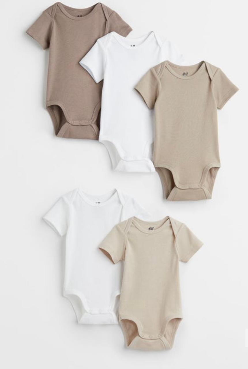 H&M : 5-pack bodysuits %100 Cotton