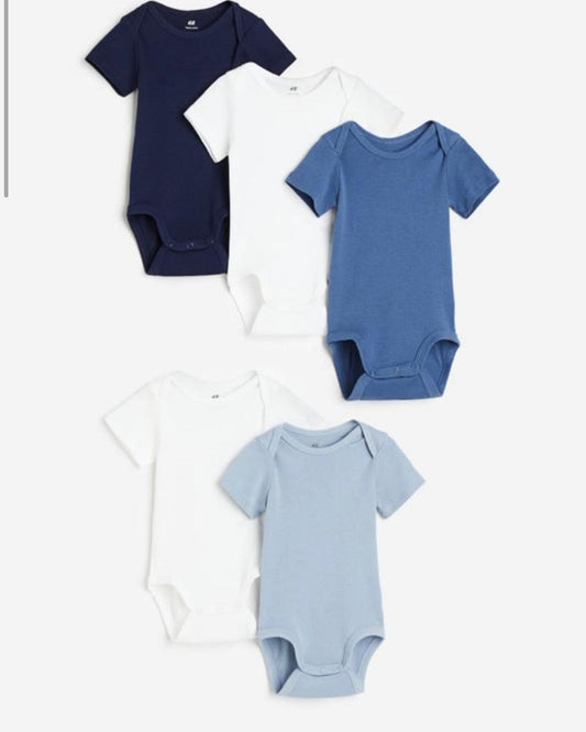 H&M : 5-pack Cotton Bodysuits %100 Cotton