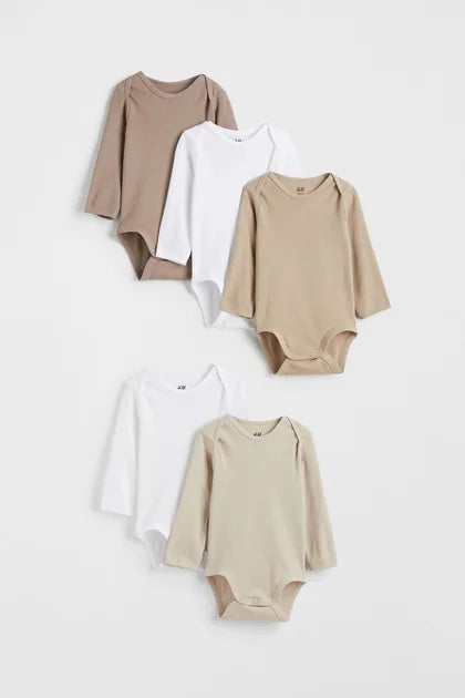 H&M : 5-pack bodysuits %100 Cotton