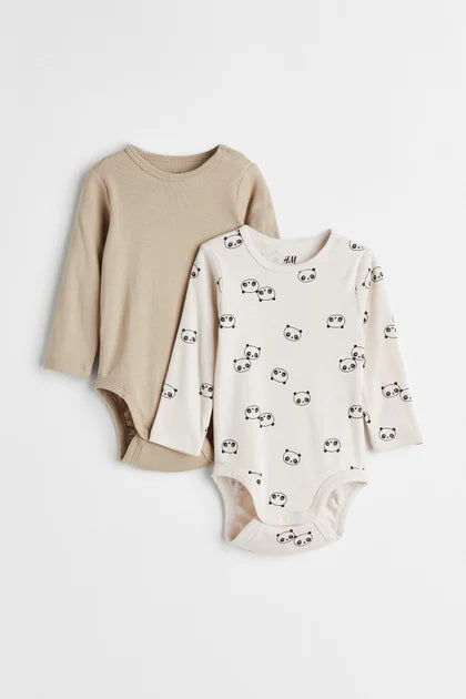 H&M : 2-pack cotton bodysuits % 100 Cotton